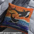 thumbnail image 2 of Castle Fairy Teens Marine Whale Fabric by the Yard 2 Yards,Ocean Animal Room Decor Fabric by the Yard,Abstract Plaid Sewing Fabric,Super Cozy Room Decor, 2 of 6