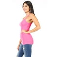 thumbnail image 3 of Women's Casual Ribbed Racerback Solid Stretch Cami Tank Top, 3 of 4