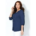 thumbnail image 3 of Catherines Women's Plus Size Light And Airy Y-Neck Blouse, 3 of 3