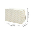 thumbnail image 2 of Organizador de bolsa de tocador rectangular octagonal ligera de 1 pieza para viaje blanco amarillo de poliéster, 2 of 5