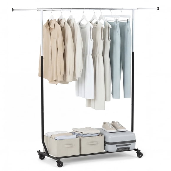 Costway Clothes Rack, Extendable Garment Stand for Hanging Clothes,for Dressing Room