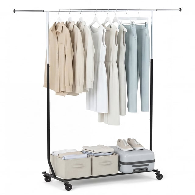 Costway Clothes Rack, Extendable Garment Stand for Hanging Clothes,for Dressing Room