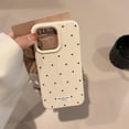thumbnail image 5 of ins Korean polka dot suitable for iphone16 mobile phone case apple 15pro max personality simple 13 anti-fall 14 soft, 5 of 9