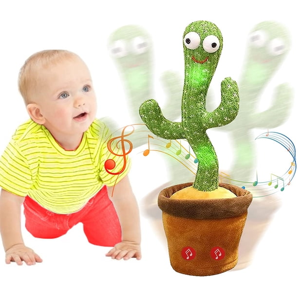 El cactus bailando repite lo que dices, juguete de peluche electrónico con iluminación, grabación de cactus cantando y repite tus palabras para juguetes educativos, juguete de cactus cantando, juguete de peluche de cactus para decoración Zhivalor HMFJ037-1