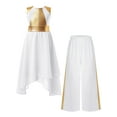 thumbnail image 1 of iefiel Robe Sans Manches Ourlet Irrégulier Métallique avec Pantalon Grand Blanc 14, 1 of 5