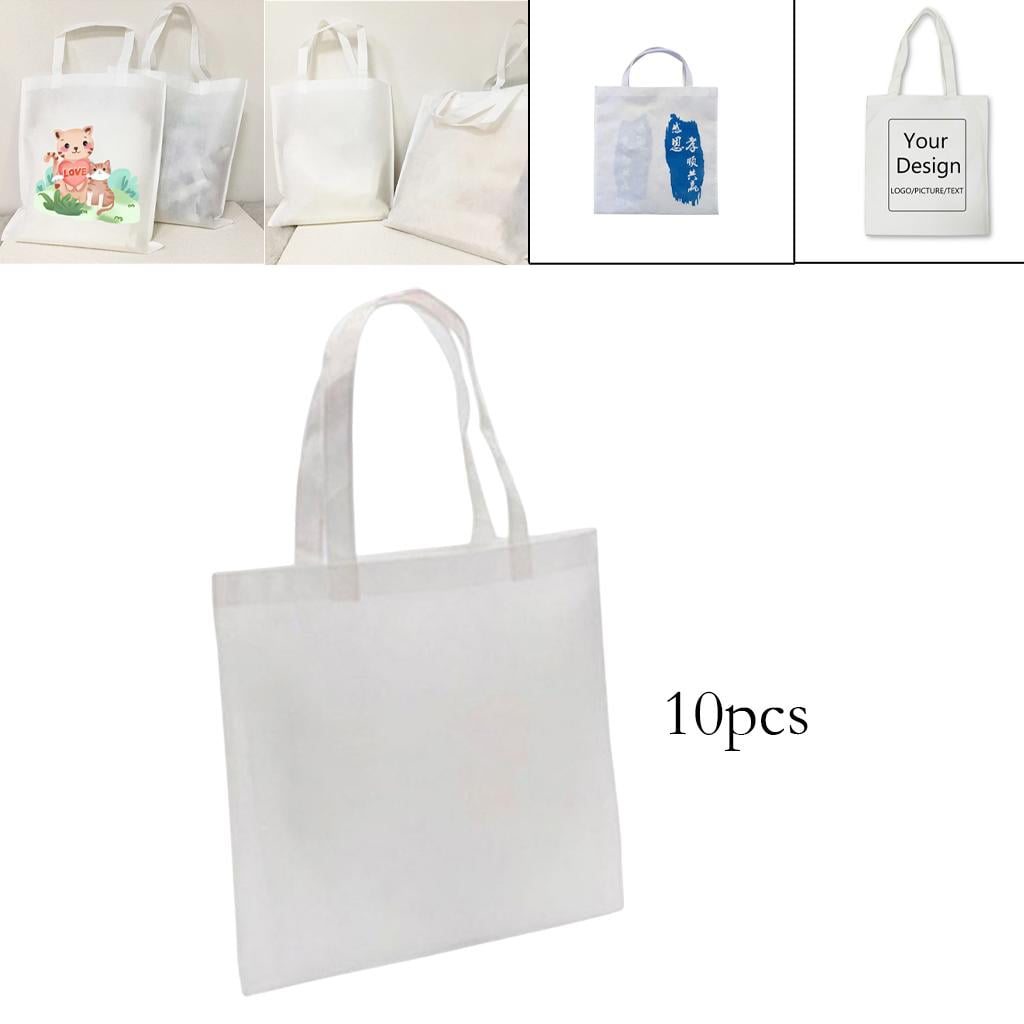 Sublimation Tote Bags A3 / A4 COATED WHITE Polyester Shopping Bag Reusable