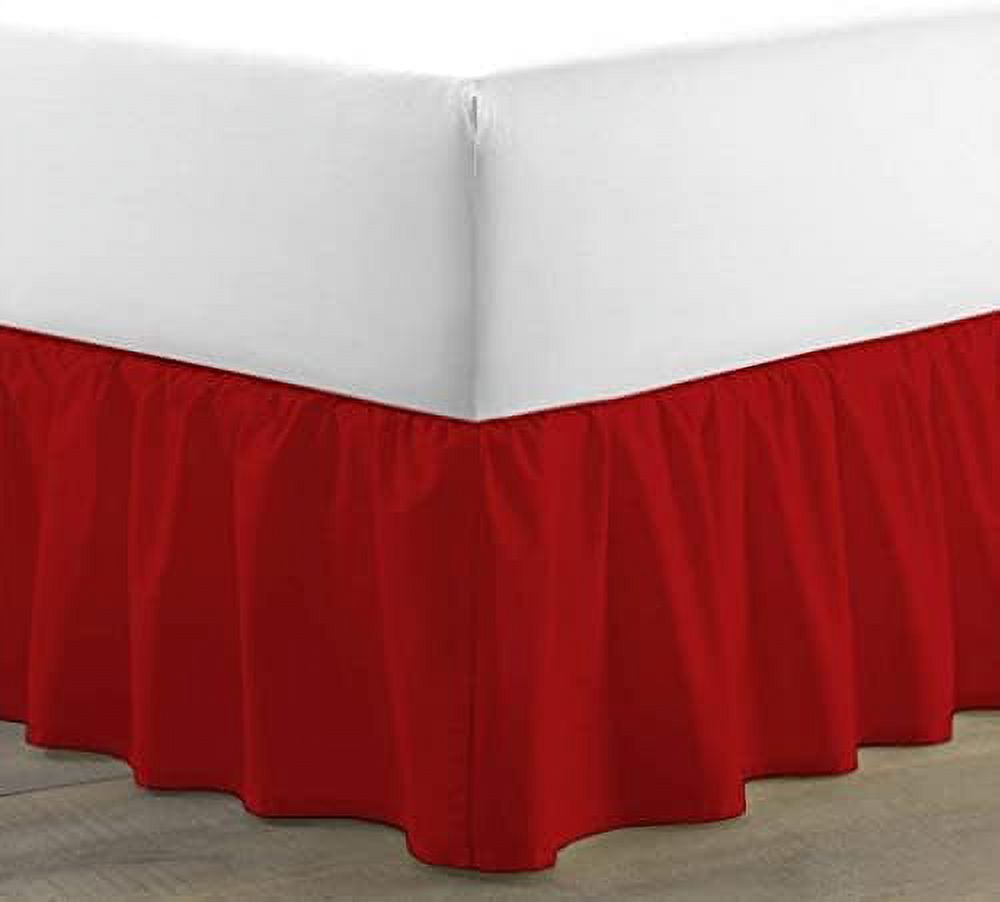 Ruffled Bed Skirt With 16" Drop Split Corners 800 Real Thread Count