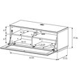 thumbnail image 2 of SONOROUS Studio ST-110B Wood and Glass TV Stand with Hidden Wheels for Sizes up to 65" (Modern Design with 4 Shelves For Your Audio/Video Components and Consoles, Comes with I/R Repeater)-Walnut Cover, 2 of 5