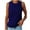 Blue, variant on Ashirexll Womens Tank Tops Loose Fit, Solid Color Plus Size Summer Round-Neck Sleeveless Casual Tank Top Purple 3XL