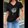 thumbnail image 3 of Camiseta de Mujer con Cuello en V y Temática Natural para Espíritus y Almas Errantes. Negro M, 3 of 4