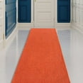 thumbnail image 1 of Custom Size Runner Rug Solid Design Orange Color 26 or 31 inch Wide Pick Your Length Non-Slip Rubber Backing Stair Runner, 1 of 6