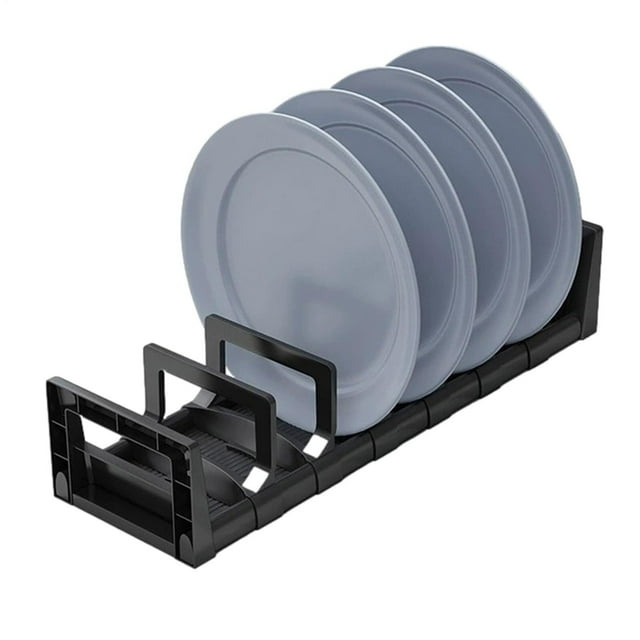 Organizador de cajones para platos, estante para almacenamiento de platos, Soporte organizador de metal para drenaje, estante para tapas de ollas, Organizador de tazones para que ahorra espacio