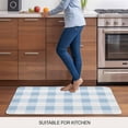 thumbnail image 6 of Blue Checkered Door Mat Indoor Outdoor, Blue White Buffalo Plaid Non Slip Welcome Mat with Rubber Backing, Absorbent Fabric Front Door Mats Entryway Rug for Home Patio Entrance 20"x31.5", 6 of 8