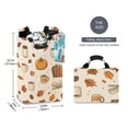 thumbnail image 2 of Yayeee Freestanding Laundry Hamper with Handle Collapsible Large Storage Basket for Clothes, Fall Beige Pumpkin, 2 of 7