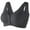 Dark Gray, variant on Jiaweic Women Bra Underwear Front Button Seamless Push Up Vest Bra - Comfort and Style in One Black,XXXL