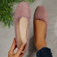 thumbnail image 2 of Avrnliq Womens Slip On Ballet Flats Pointed Toe, Comfortable & Padded for Everyday, Work, Dusty Rose Pink,Size 42, 2 of 7
