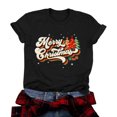 thumbnail image 6 of idosla Christmas Shirts Women Christmas Tree T Shirt: Merry Christmas Vacation Tees Xmas Tops (Black, L), 6 of 9