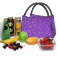 thumbnail image 3 of Easygdp Glitter Purple Bolsa de Almuerzo Insulada Reutilizable, Bolsa de Mano y Bandolera para Oficina, Trabajo, Viajes, 3 of 6