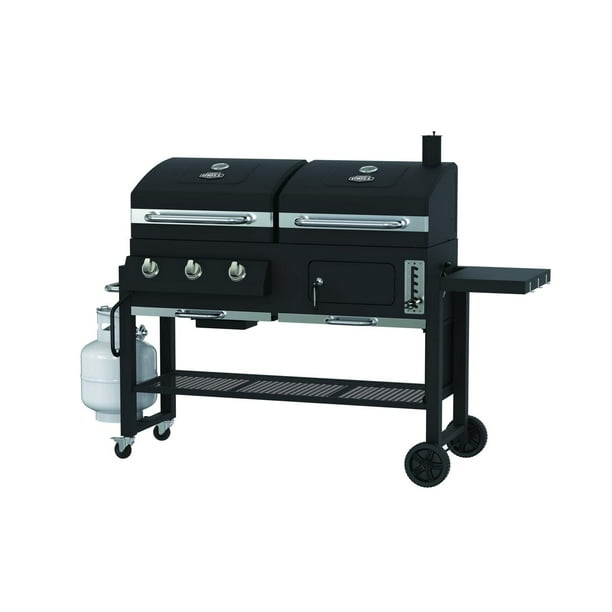 Expert Grill 3 in 1 Dual Fuel Gas and Charcoal 3 Burner Grill with