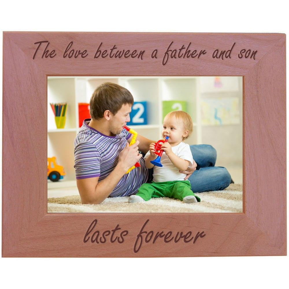 CustomGiftsNow The Love Between A Father And Son Lasts Forever Wood