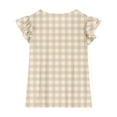 thumbnail image 4 of WRKEKC T-Shirts pour Filles, Hauts d'Été pour Filles, T-Shirts d'Été à Col Rond Camouflage Mignon à Manches à Volants Décontractés Respirants pour Filles, 4 of 8