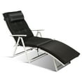 thumbnail image 2 of Topbuy Chaise Longue Pliante Rembourrée - Ensemble de 1, Noir, 2 of 9