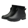 thumbnail image 3 of Mepaouo Women's Rain Boots Waterproof Rubber Stretch Ankle Rainboots Slip on Garden Work Shoes(Black,5.5), 3 of 5