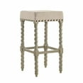 thumbnail image 3 of Carolina Classics Remick 30" Bar Stool in Weathered Gray and Linen, 3 of 3