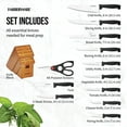 thumbnail image 6 of Farberware 18-Piece Never Needs Sharpening Stainless Steel Knife Set with Block Natural Wood, 6 of 18