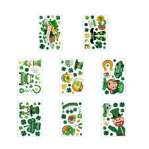 keepw 8Pcs Simple Style Window Stickers Clings for Windows Decals Multipurpose Self-adhesive Sticker Decorations Office Living Room