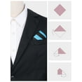 thumbnail image 3 of INSPIRE CHIC Men's Stripe Pocket Handkerchief Twill Textured Pocket Squares for Suits Formal Teal and Black One Size, 3 of 4