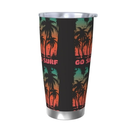 

Salouo Go Surfer Print 20oz Tumbler with Lid Stainless Steel Vacuum Insulated Tumbler Durable Insulated Coffee Mug Thermal Cup with Splash Proof Sliding Lid-Without Straw