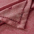 thumbnail image 5 of Violet Linen Hem Stitch Border Pattern, Polyester, Non-Stain, Spill-Proof and Water Resistance, Cranberry, 68 Inch by 108 Inch, Seats 8 to 10 people, Rectangle, 5 of 6