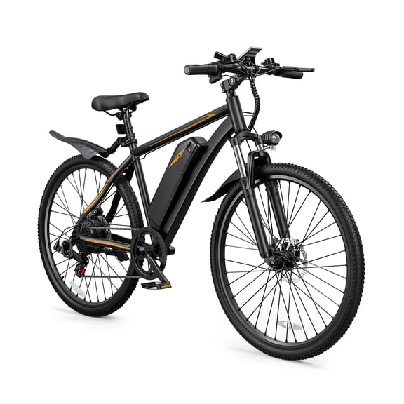 DYU 26" Electric Bike for Adults, 36V/10AH Removable Battery, Peak 500W Brushless Motor, 50 Miles Commuting Range, Front Fork Suspension, Shimano 7 Speed, UL2849