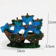 thumbnail image 1 of JJKBVCLO Blue Mini Aquarium | Resin Craft Boat For Fish Tank Scenery | Water Fish Habitat Enhancement, 1 of 4