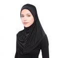 thumbnail image 1 of Muslim Solid Color Women Islamic Hijab Inner Cap Wrap Headwear Shawl Long Soft Scarf, 1 of 7