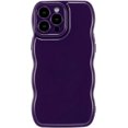thumbnail image 1 of UTAH-Phone Case for iPhone 16 Case,Simple Wave Design Wavy Frame Soft Silicone Aesthetic for iPhone 16,Deep Purple, 1 of 4
