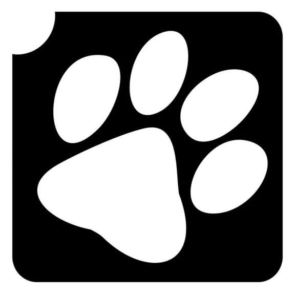 Art Factory Glitter Tattoo Stencil - Paw Print (5/pack), Temporary Tattoo Template for Kids Adults, Face Paint Stencil Body Art Stencil, Stencil for Face Painting, Party, Festival,2.25'' x 2.25''