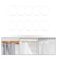 thumbnail image 3 of 10 piezas de anillos de cortina de ducha transparentes, ganchos para colgar cortinas de baño, 3 of 5