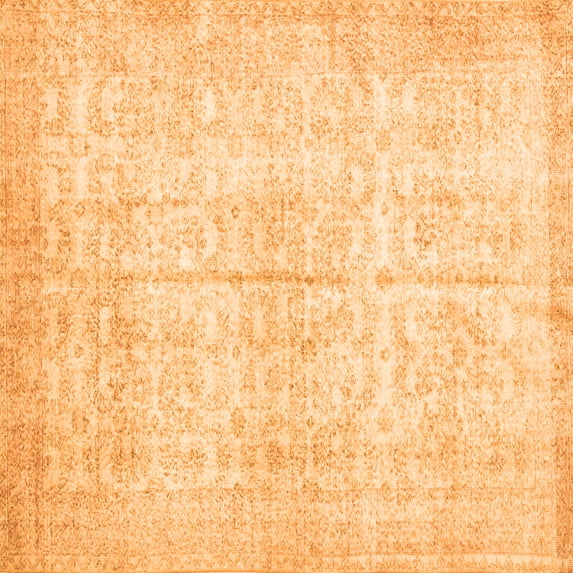 Ahgly Company Indoor Square Persian Orange Traditional Area Rugs, 3' Square