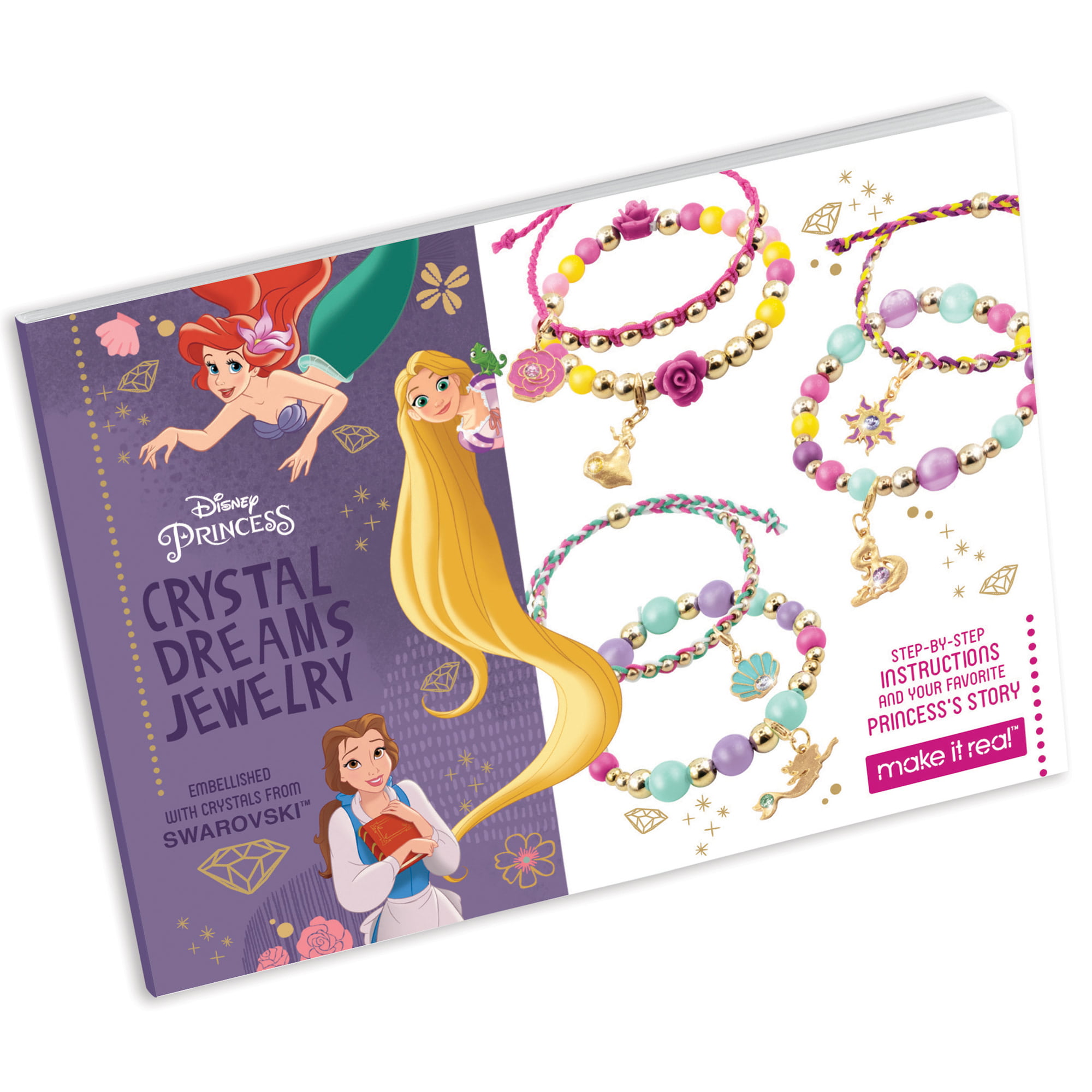 Make It Real Disney Princess 5 in 1 Activity Tower - Disney Princess Jewelry  Making Kit with Storage - Disney Princess Craft & Activity Set for Kids -  Jewelry M…