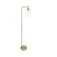 thumbnail image 2 of Décor Living Liza Modern Arched Floor Lamp with Glass Shade, Metal Floor Lamp with Weighted Base and Step Switch, 61" Height, 2 of 8