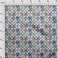 thumbnail image 3 of oneOone Cotton Poplin Light Blue Fabric Beach Slipper Quilting Supplies Print Sewing Fabric By The Yard 42 Inch Wide, 3 of 4