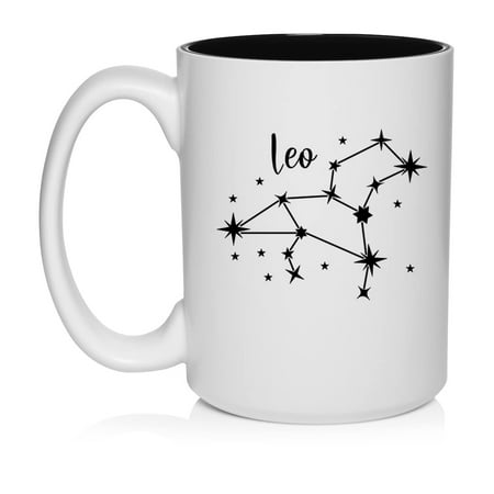 

Star Zodiac Horoscope Constellation Ceramic Coffee Mug Tea Cup Gift (15oz White) (Leo)