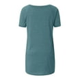 thumbnail image 4 of Ichuanyi Womens Shirts Clearance, Women Fashion Plus Size Round Neck Short Sleeved Long T-shirt Blouse, 4 of 4