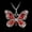 Red, variant on Clearance Necklaces for Women,1Pcs Beautiful Alloy Rhinestone Butterfly Long Necklaces Sweater Necklace Fashion Enamel Butterfly Necklace for Women (Pink)