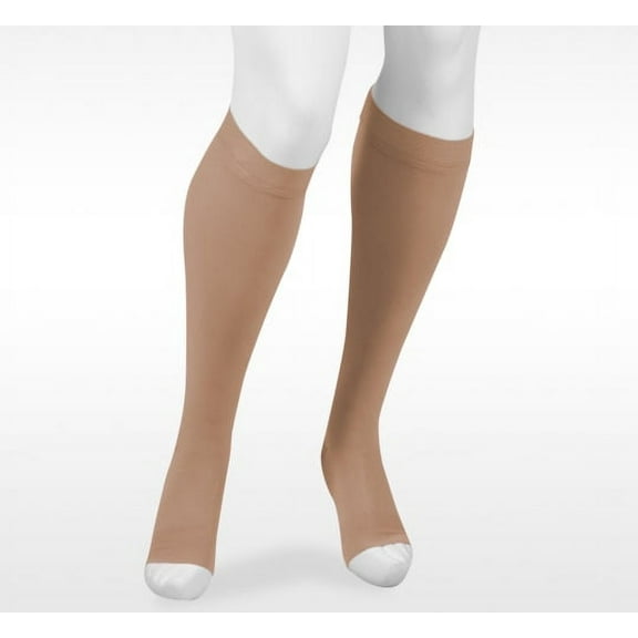Juzo Assist 3611 Open Toe Knee Highs w/Silicone Band - 20-30 mmHg Short Beige IV