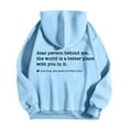 thumbnail image 6 of XIAONU Mens Inspirational Quote Print Hoodie Long Sleeve Hooded Graphic Top Soft Casual Daily Wear Hoodies, 6 of 6
