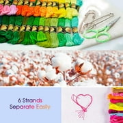 MRSTY Embroidery Thread Floss 150 Colors Friendship Bracelet String Making Bracelets Cross Stitch Kit Supplies Thin Yarn Sewing Patterns Cotton Strings Crochet Braces Wrap Colored Rainbow Crafts