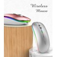 thumbnail image 3 of Timoom Souris Sans Fil Rechargeable Silencieuse 2.4G LED USB Portable avec Récepteur USB et Adaptateur Type-C, 3 of 8